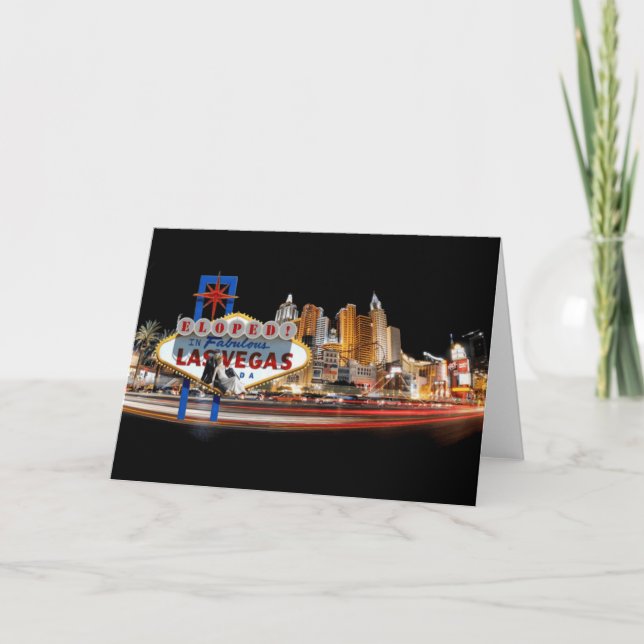 Elope i Las Vegas Card Tack Kort (Framsida)