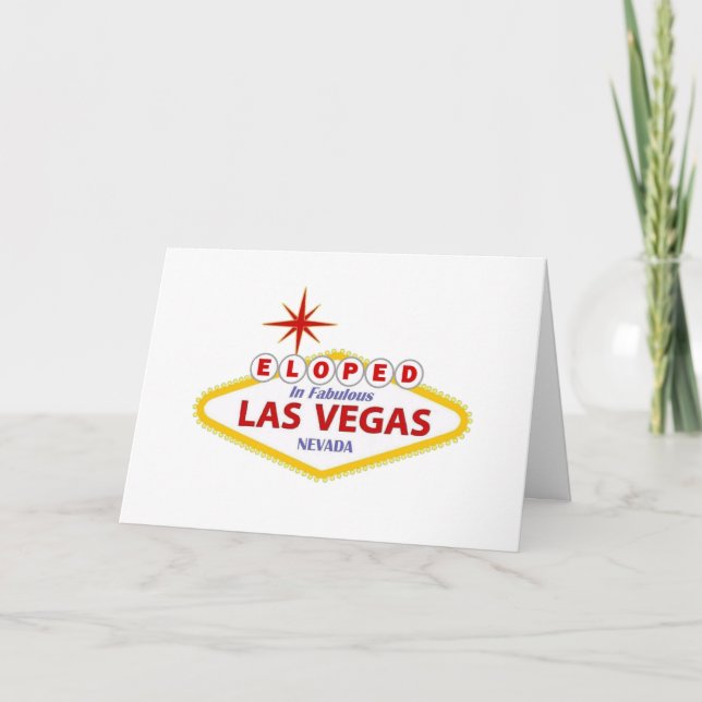 Elope i Las Vegas-presentationskort Inbjudan (Framsida)