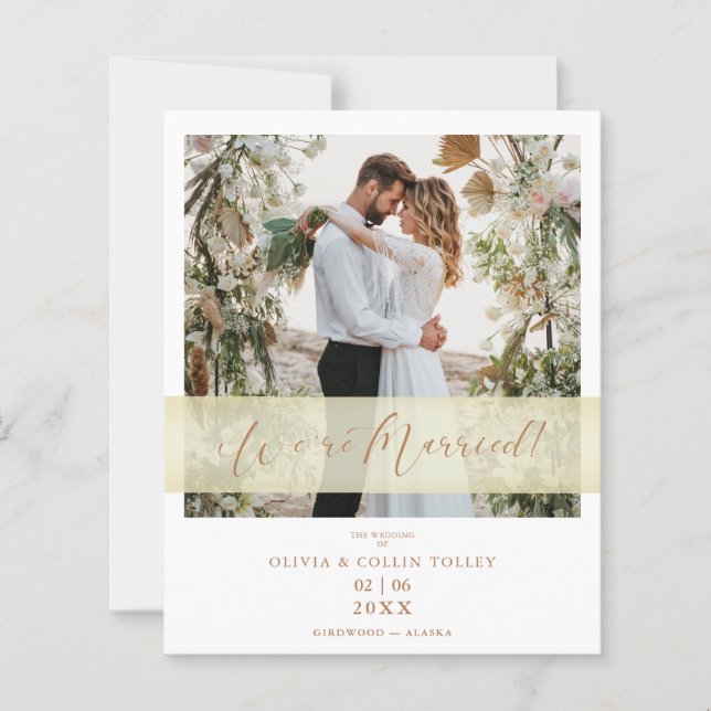 Eloped Budget Photo Just Married Hand Lettered (Framsida)