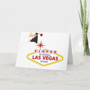 ELOPED I det SAGOLIKA LAS VEGAS kortet Meddelande