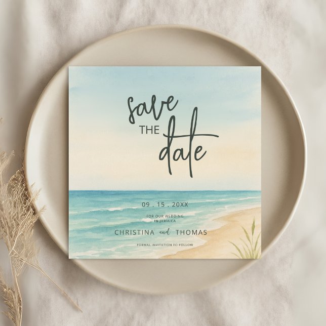 Elopement Beach Wedding Save the Date Spara Datumet (Skapare uppladdad)