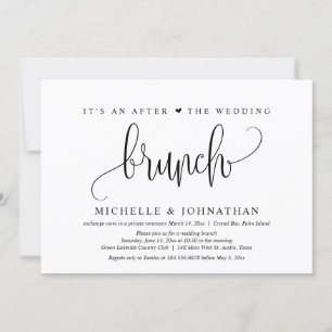 Elopement bröllop, efter Bröllop Brunch Inbjudningar
