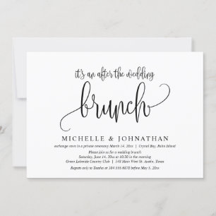Elopement bröllop, efter Bröllop Brunch Inbjudningar