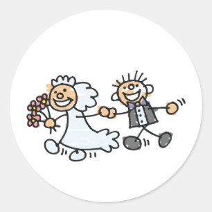 Elopement Bröllop Runt Klistermärke