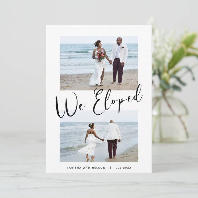 Elopement Bröllop vi har utvecklat ett meddelande  (Stående Fram)