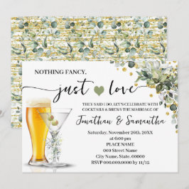 Elopement Eucalyptus Guld Ingenting Finare Just Kä Inbjudningar
