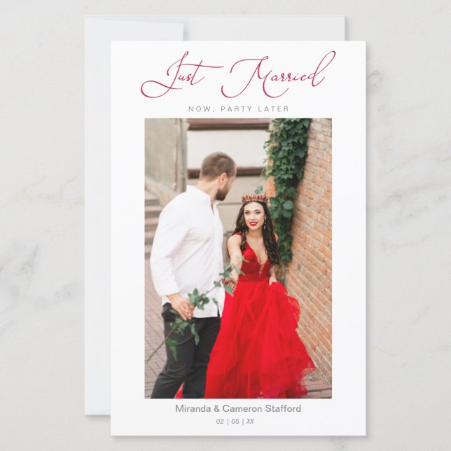 Elopement Photo Bröllop Ny gifta  (Framsida)