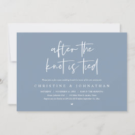 Elopement Post bröllop Brunch efter knuten knut Inbjudningar