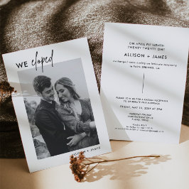Elopement Reception Photo we Elope-meddelande Inbjudningar