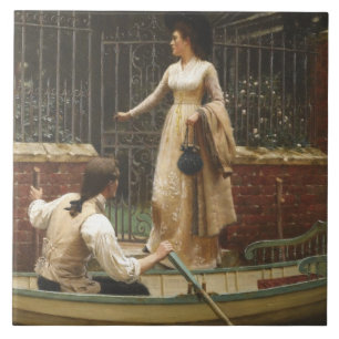 Elopement (romskt datum) (av E.B. Leighton) Kakelplatta