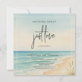 Elopement Strandbröllop Inbjudningar