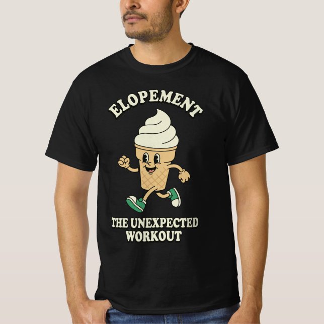 Elopement The Unexpected Workout Autism Awareness T Shirt (Framsida)