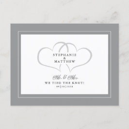 Elopement vi binde knaren, mr och mrs Grått White Inbjudan Vykort