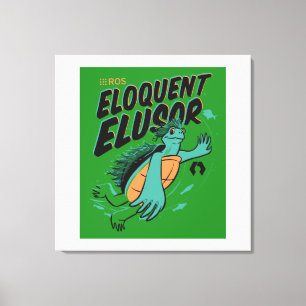 Eloquent Elusor Release Poster på arbetsyta med W Canvastryck