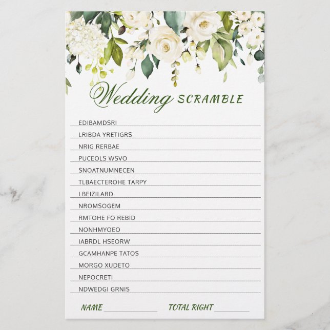 Elory Vit ros Greenery Möhippa Game (Framsida)