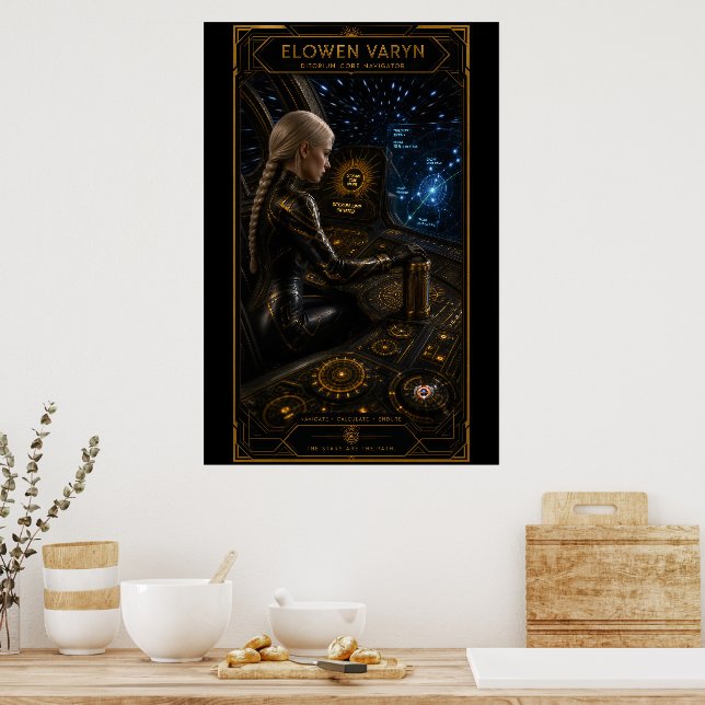 Elowen Varyn Hyperspace Navigationsillustration Poster (Kök)