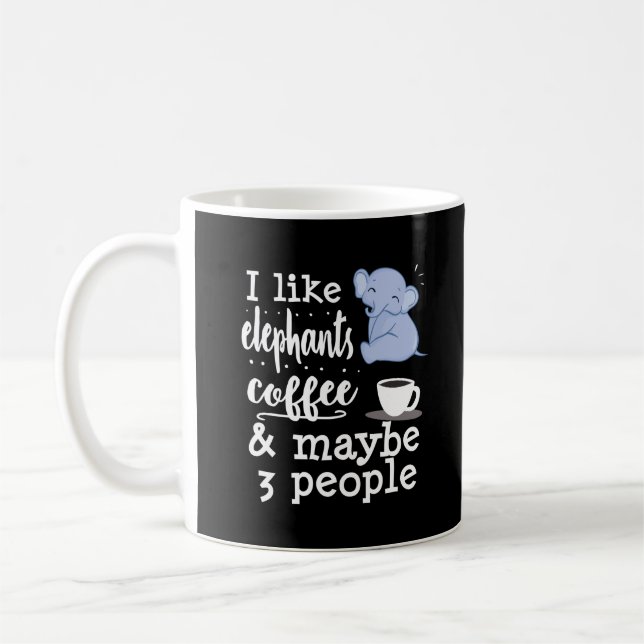 Elphant Älskare Funny Gift-kaffe Älskare Kaffemugg (Vänster)