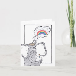 Elphant, minnes hälsningskort kort