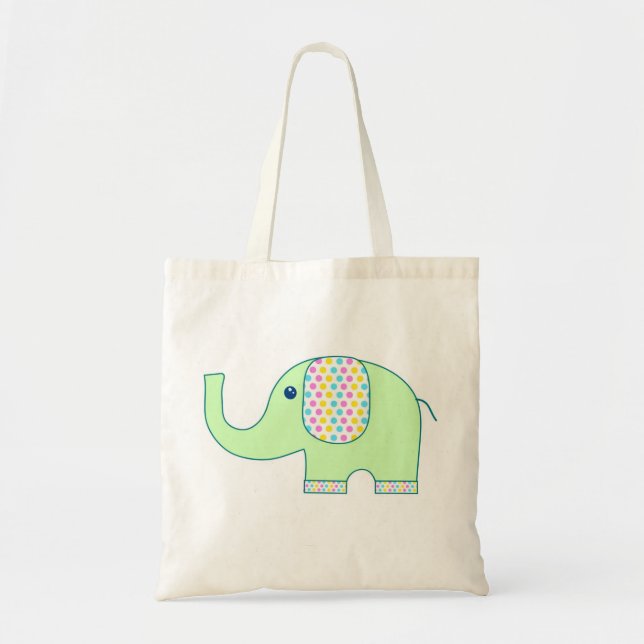 Elphant Tote Bag/Eco Friendly Gift Wrap Tygkasse (Framsidan)