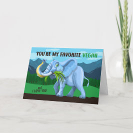 Elphant Vegan Valentine Day Kort
