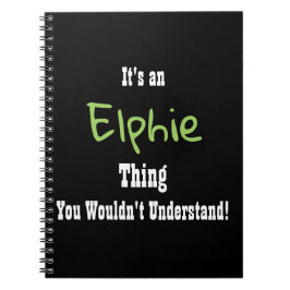 Elphie journal anteckningsbok med spiral