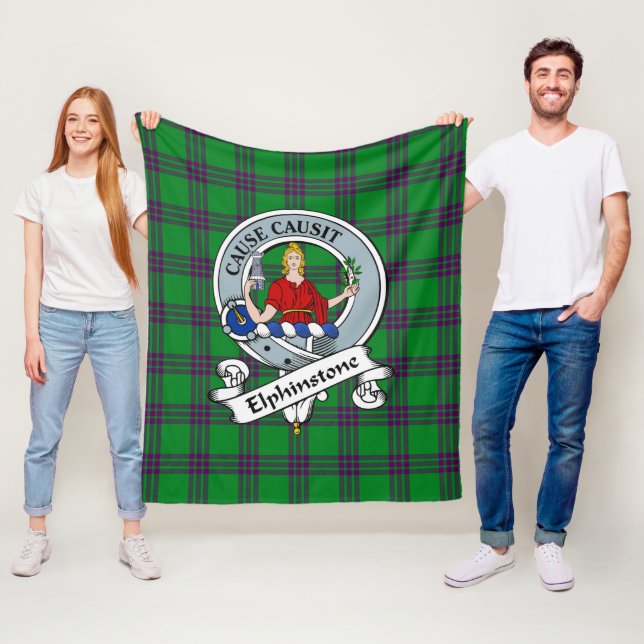 Elphinstone Jaktklanmärke Tartan Plaid Fleecefilt (På plats)