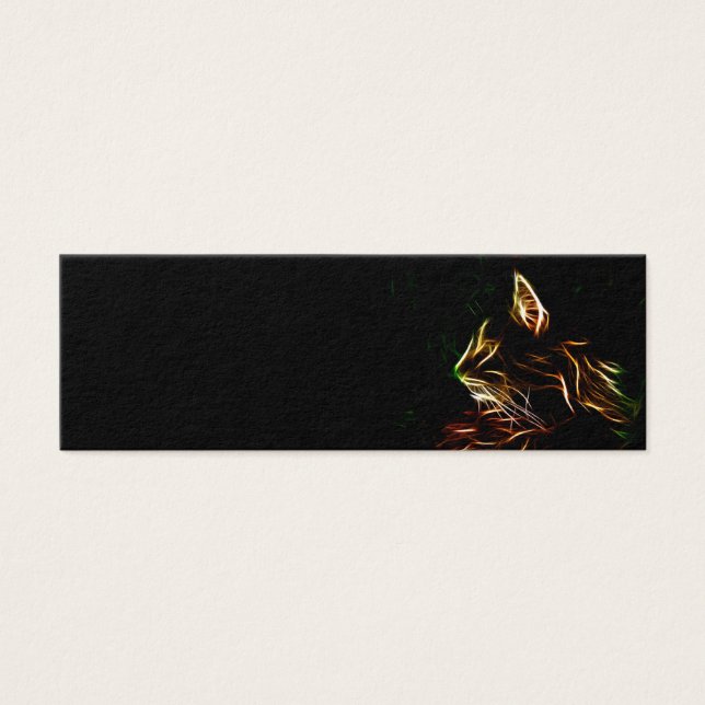 Elprofilbokmärke för katt ansikte litet visitkort (Framsidan)