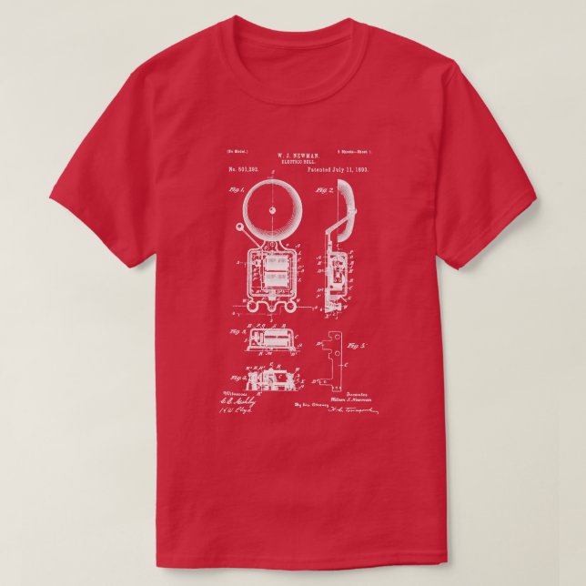 Elringpatent 1893 Fire Alarm och Fireman G T Shirt (Design framsida)