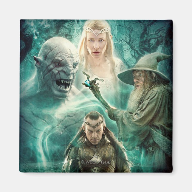 ELROND™, Azg, Galadriel och Gandalf Graphic Magnet (Framsidan)