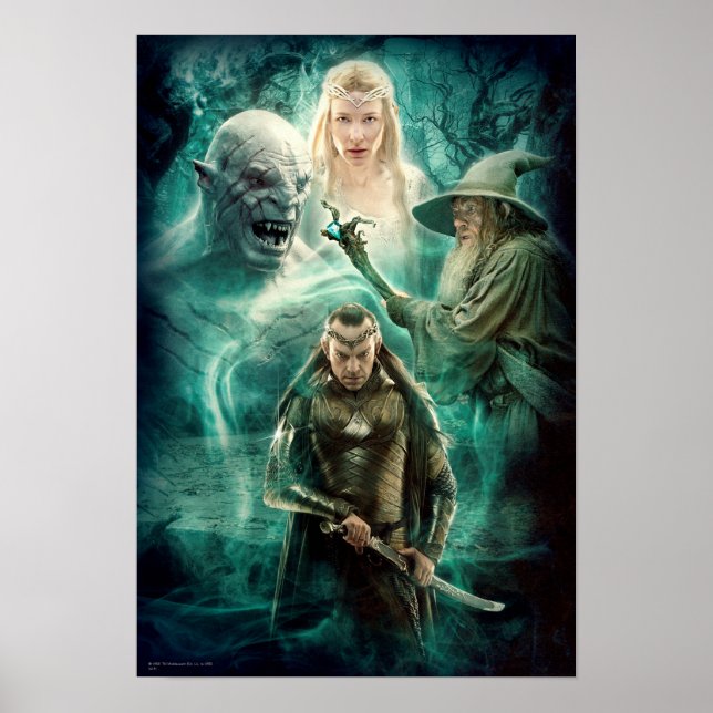 ELROND™, Azg, Galadriel och Gandalf Graphic Poster (Framsidan)