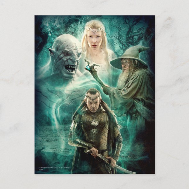 ELROND™, Azg, Galadriel och Gandalf Graphic Vykort (Framsida)