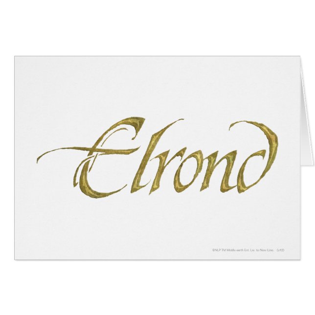 ELROND™ Namn Texturerad Hälsningskort (Framsidan Horizontal)