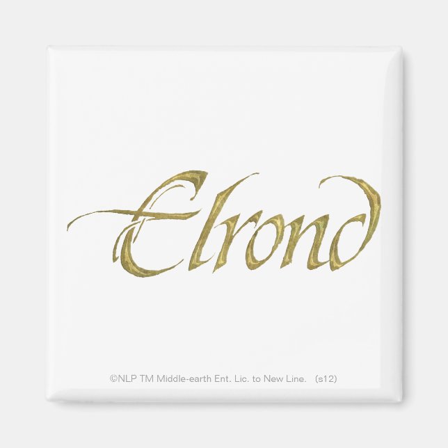 ELROND™ Namn Texturerad Magnet (Framsidan)