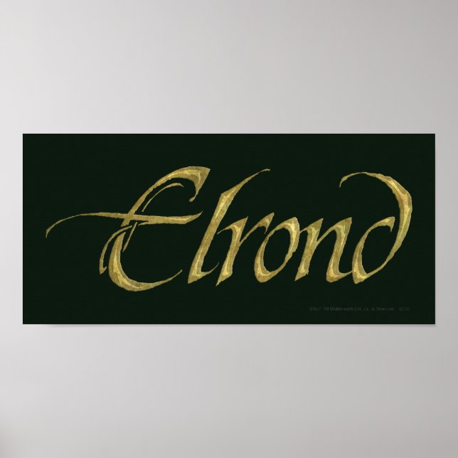 ELROND™ Namn Texturerad Poster (Framsidan)