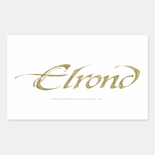 ELROND™ Namn Texturerad Rektangulärt Klistermärke
