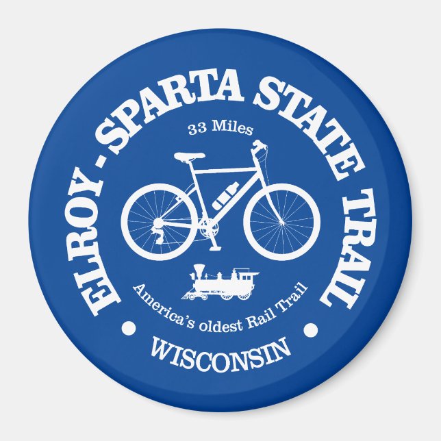 Elroy-Sparta State Trail (cykling) Magnet (Framsidan)