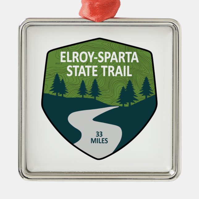 Elroy-Sparta State Trail Julgransprydnad Metall (Framsidan)