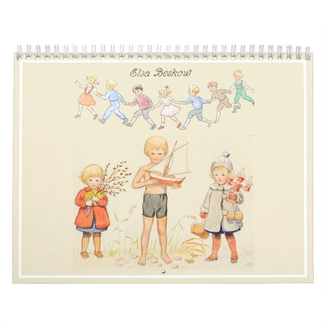 Elsa Beskow 2 Page Layout Wall Calendar Kalender (Omslag)