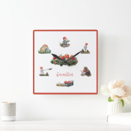 Elsa Beskow Barn i skogen Fyrkantig Klocka