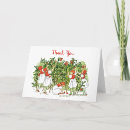 Elsa Beskow Strawberry Girls Tack Kort