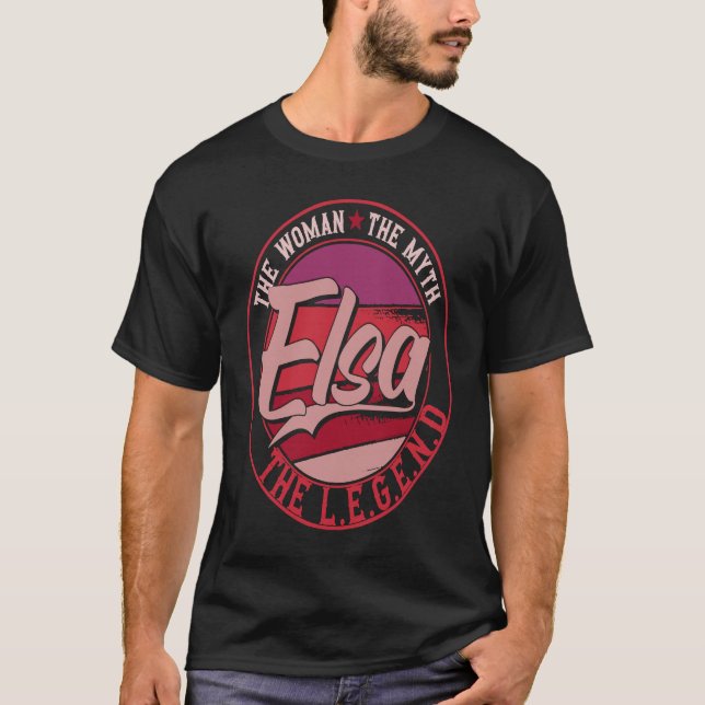 Elsa Dam i Myth the Legend T Shirt (Framsida)
