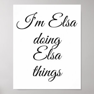 Elsa Doing Elsa Sak Funny Birthday Namn Gif Poster