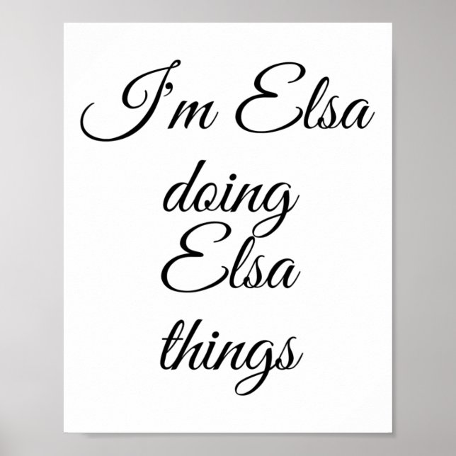 Elsa Doing Elsa Sak Funny Birthday Namn Gif Poster (Framsidan)