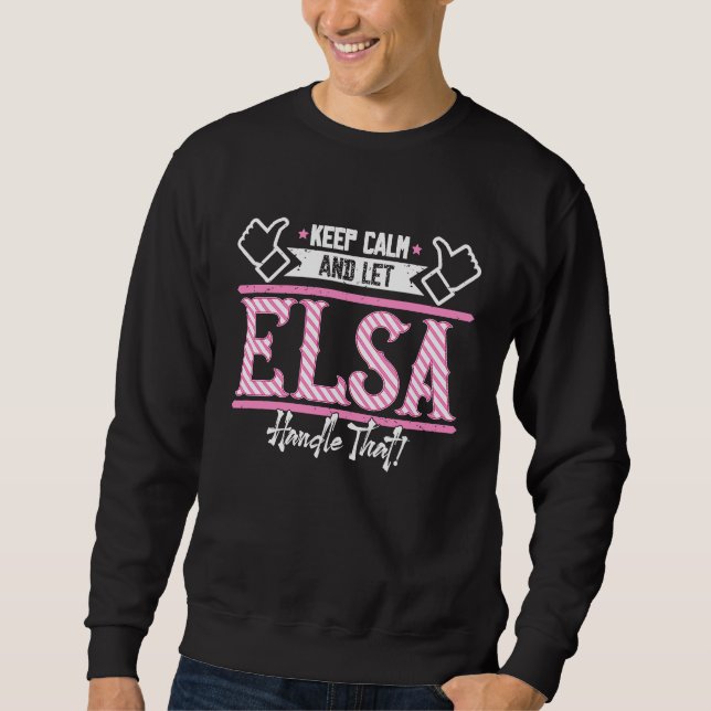 Elsa Förbli lugn och låt Elsa hantera det Lång Ärmad Tröja (Framsida)