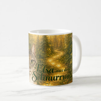 Elsa Schnurrwald – Magische Leuchtpfoten Tasse 🐱 Kaffemugg
