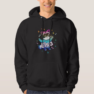 ELSA - Underbart flicka namn med coola Raccoon Hoodie