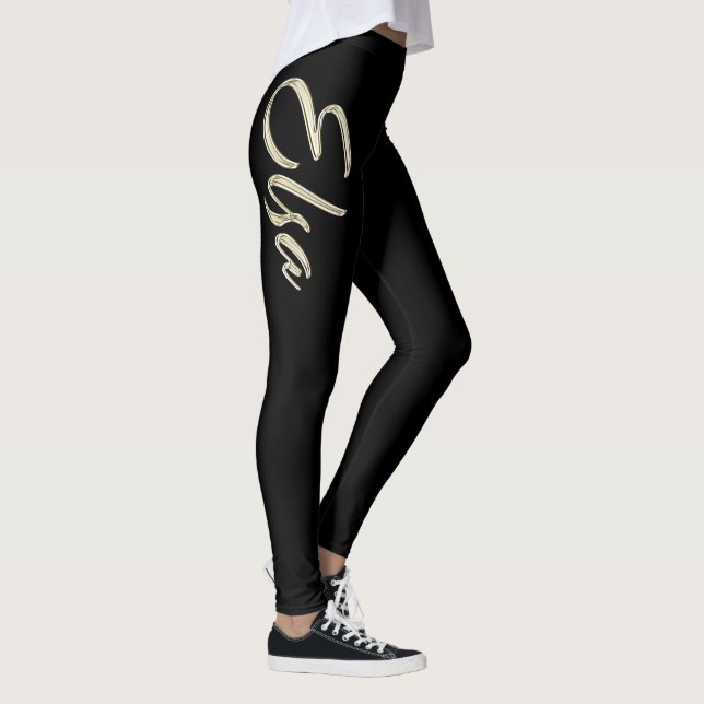 Elsa white gold Handwriting Hose Leggings (Höger)