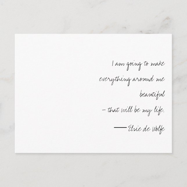 Elsie de Wolfe Postcard Vykort (Framsida)