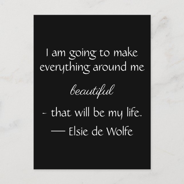 Elsie de Wolfe Postcard Vykort (Framsida)