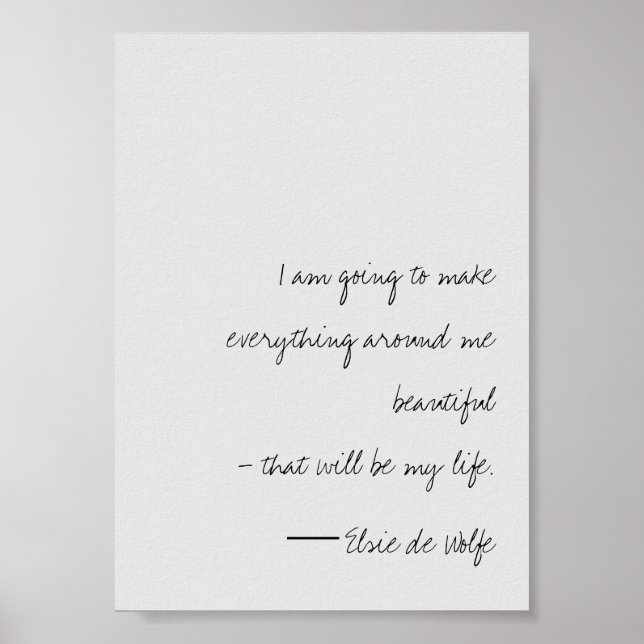 Elsie de Wolfe Poster (Framsidan)